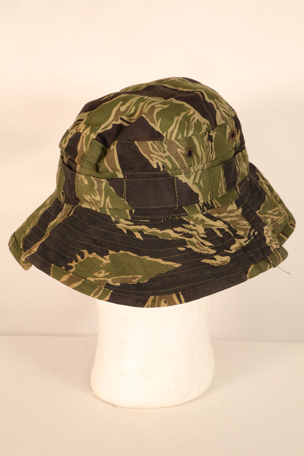 Mid-1960s; Size: Approx. S; Made in Okinawa; Okinawa Tiger Pattern; JWD; CISO Cut; Boonie Hat; Unused
