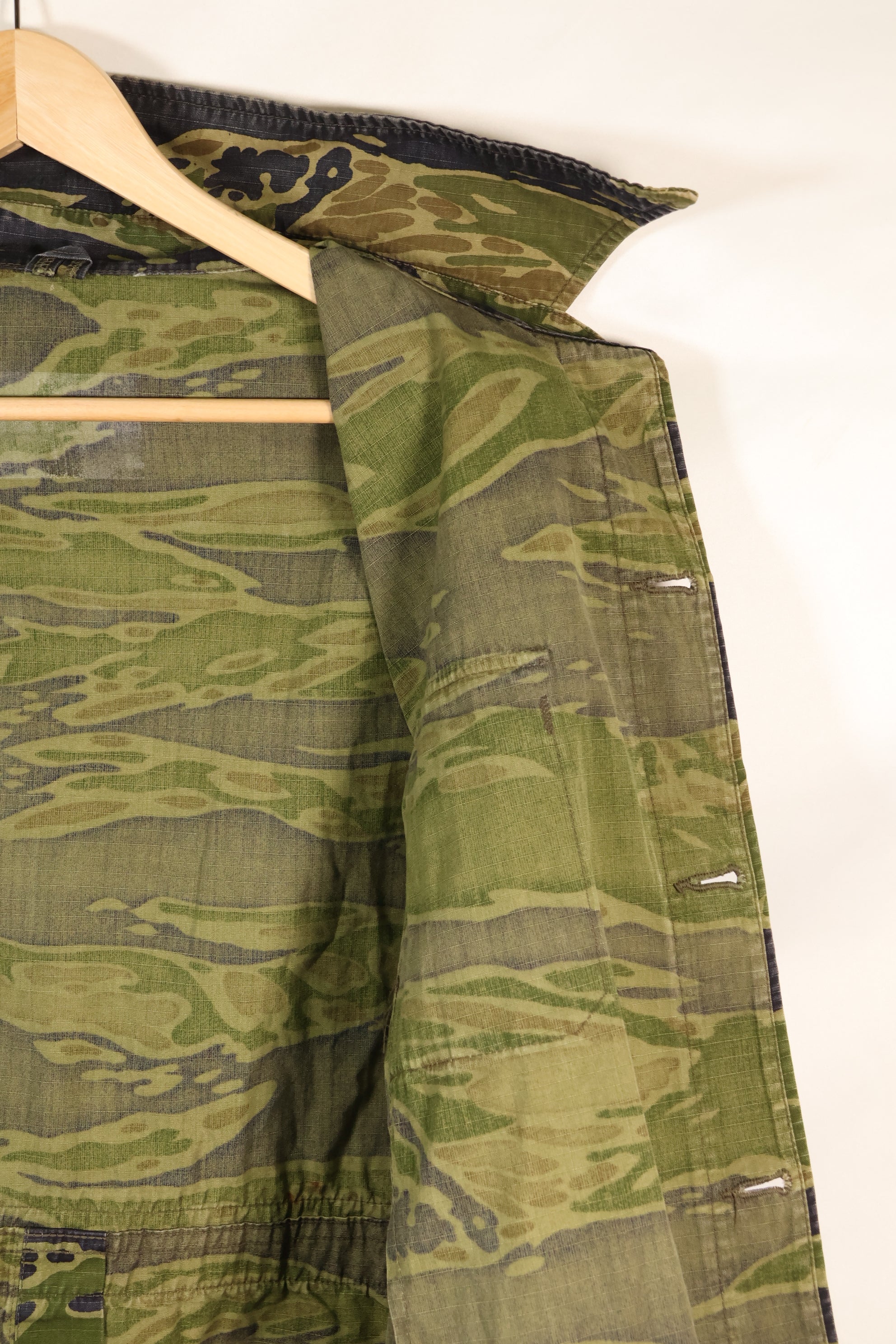 Late 1970s VNMC Late Pattern Tiger Stripe Safari Jacket Civilian Used