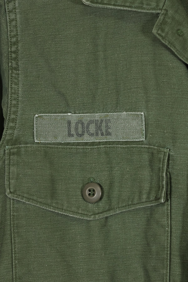 1960's Lot OG-107 Utility Shirt LOCKE Ex-SF Troop Released Used Color Patch