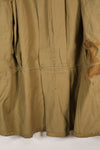 1940s 40R WWII M42 jump jacket without waist belt, stained, used.