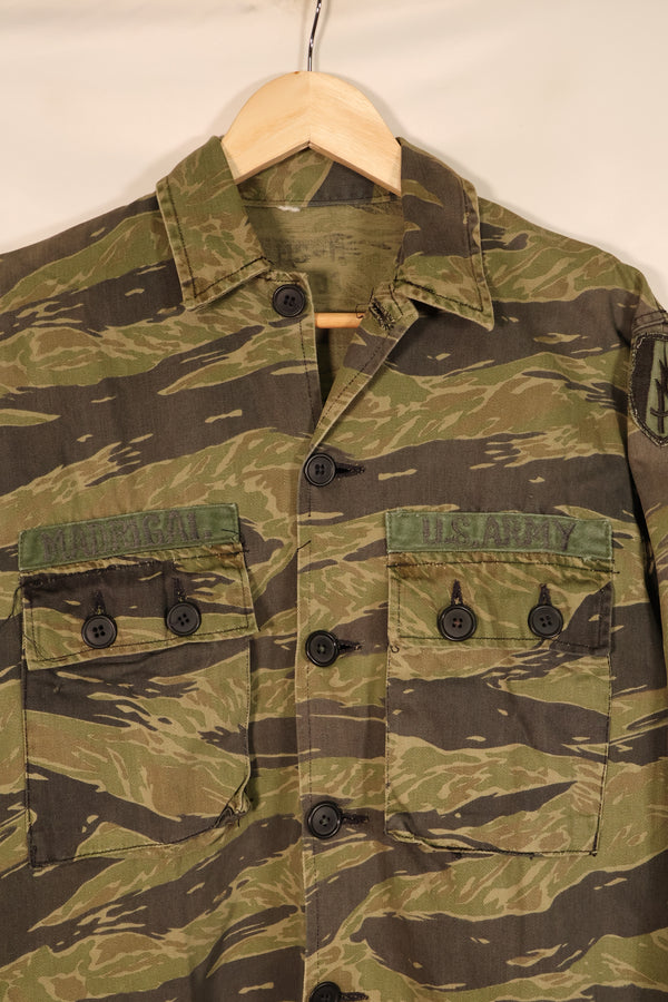 Circa 1970–71, US-M, TO81, Silver Tiger Pattern, Tiger Stripe Shirt, with Patch, Used