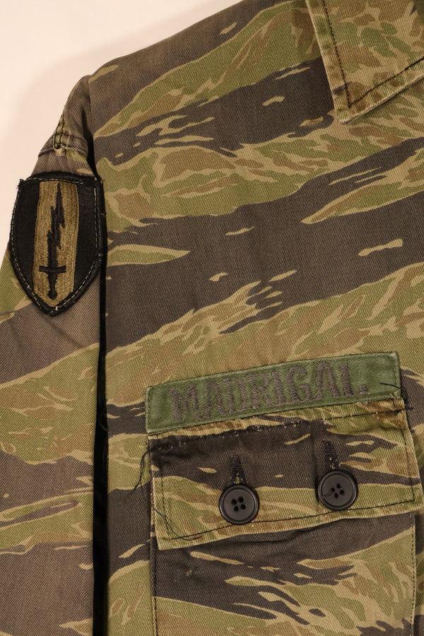 Circa 1970–71, US-M, TO81, Silver Tiger Pattern, Tiger Stripe Shirt, with Patch, Used