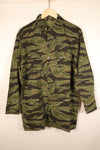 Late 1960s, Size M, Late War Lightweight, Dark-Colored, Tiger-Stripe Shirt, Used