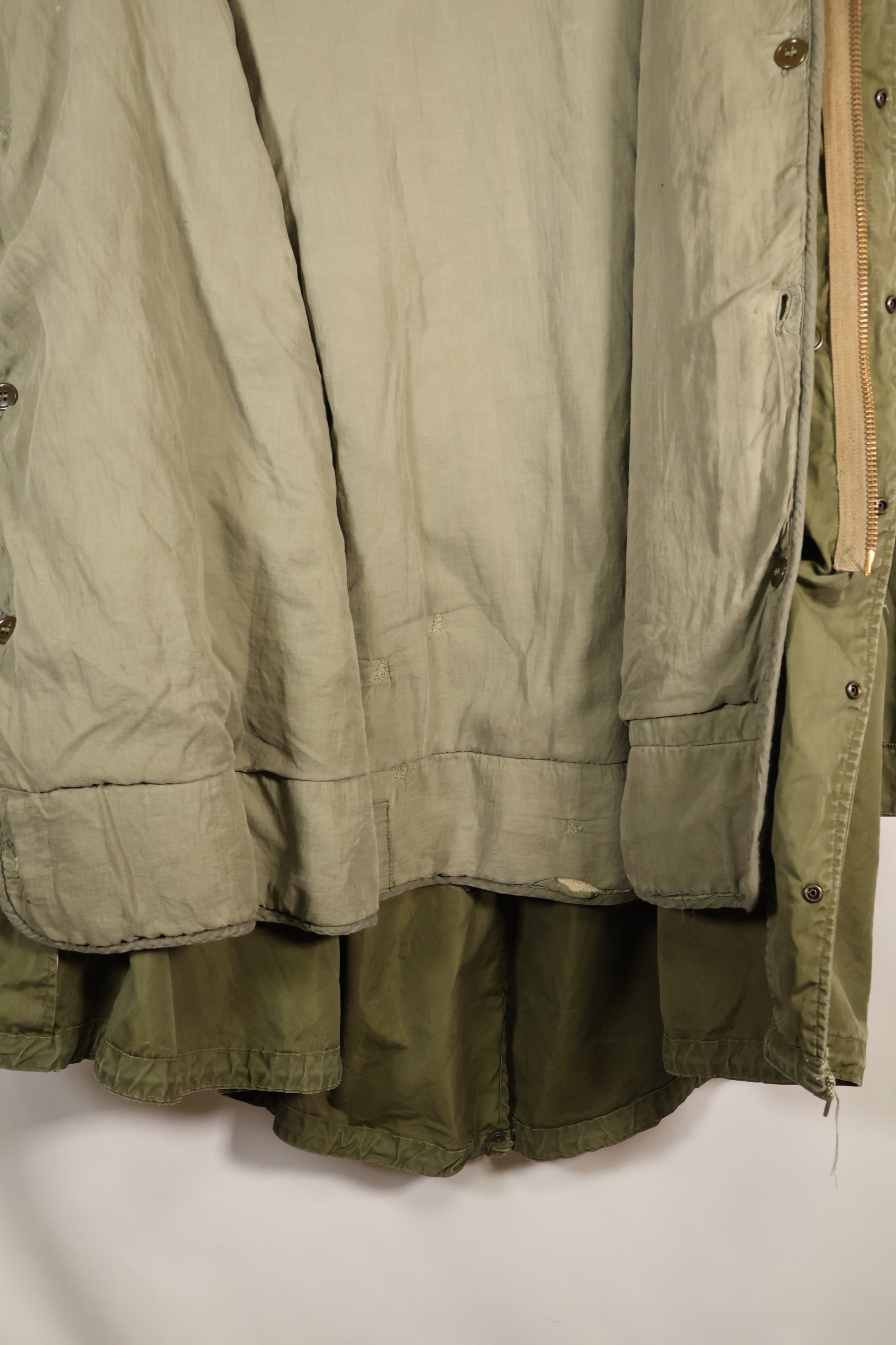 Early 1950s X-Large US Army M51 Field Parka Liner Set Fishtail Parka Used