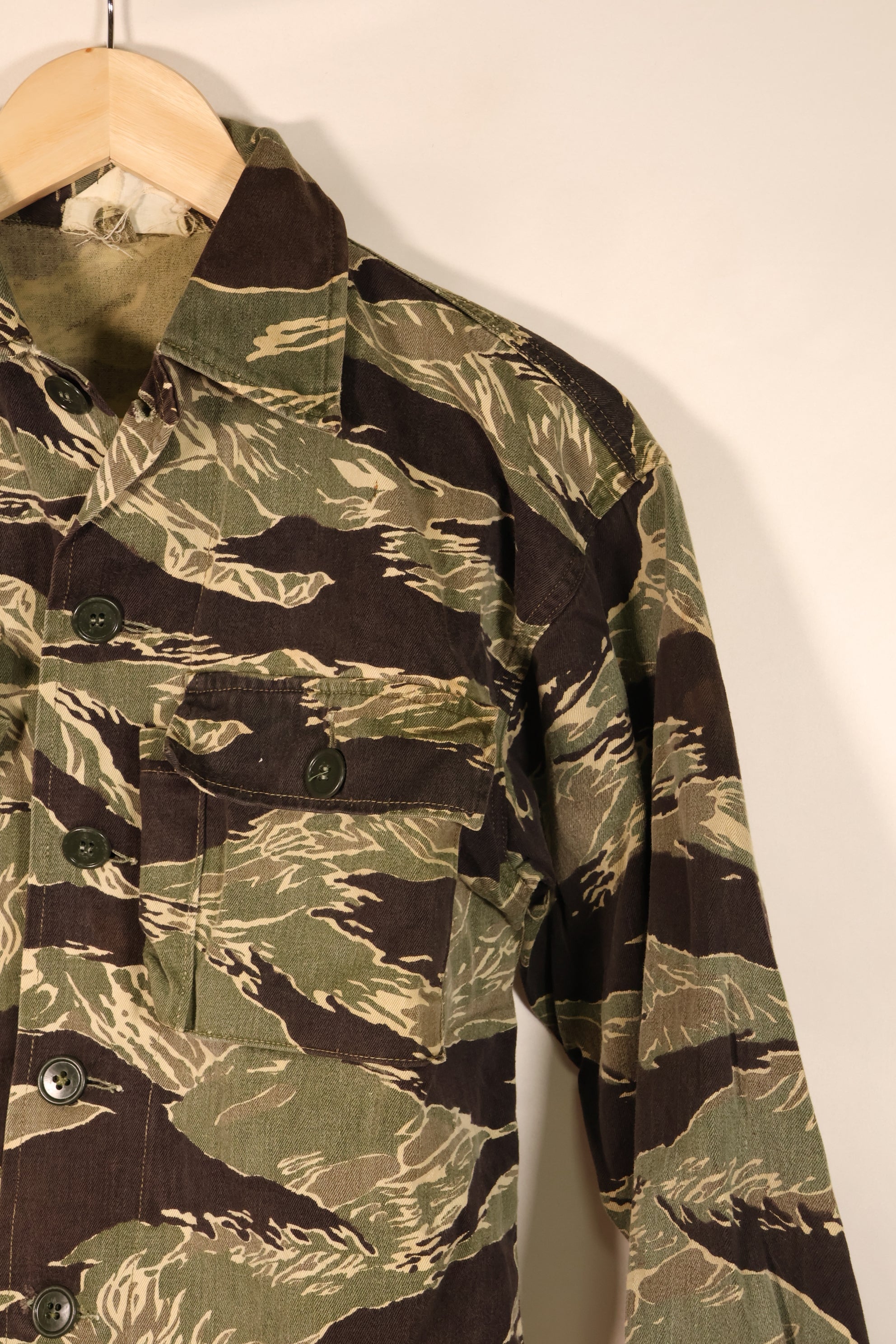 Circa 1965–66 | A-L Okinawa Tiger Pattern | JWD | Asian Cut | Tiger Stripe Shirt | Used