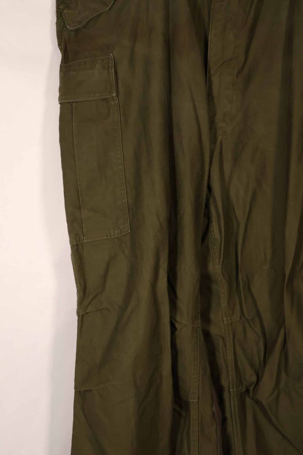 Real 1951 M51 cotton field pants, LARGE-LONG, used, faded.