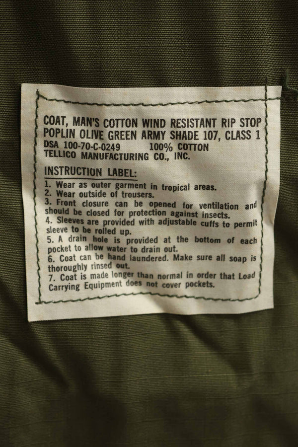1970 Contract Deadstock 4th Model Jungle Fatigue Jacket X-S-R Unused