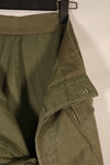 Real late 1940s-early 1950s M45 OD cotton field pants, used, strong signs of use B