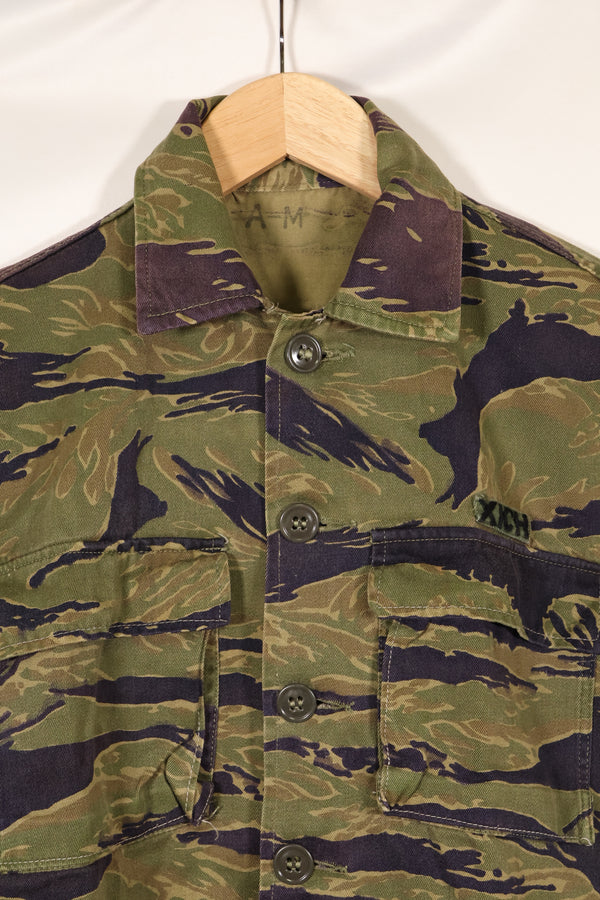 Real A-M Tiger Stripe Shirt Short Sleeve Custom Gold Tiger Derivative Pattern Used