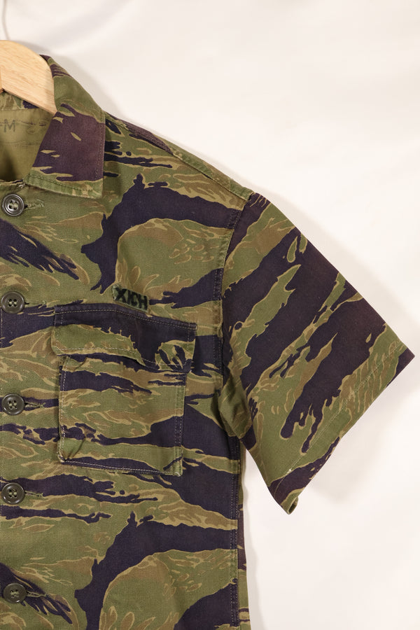 Real A-M Tiger Stripe Shirt Short Sleeve Custom Gold Tiger Derivative Pattern Used