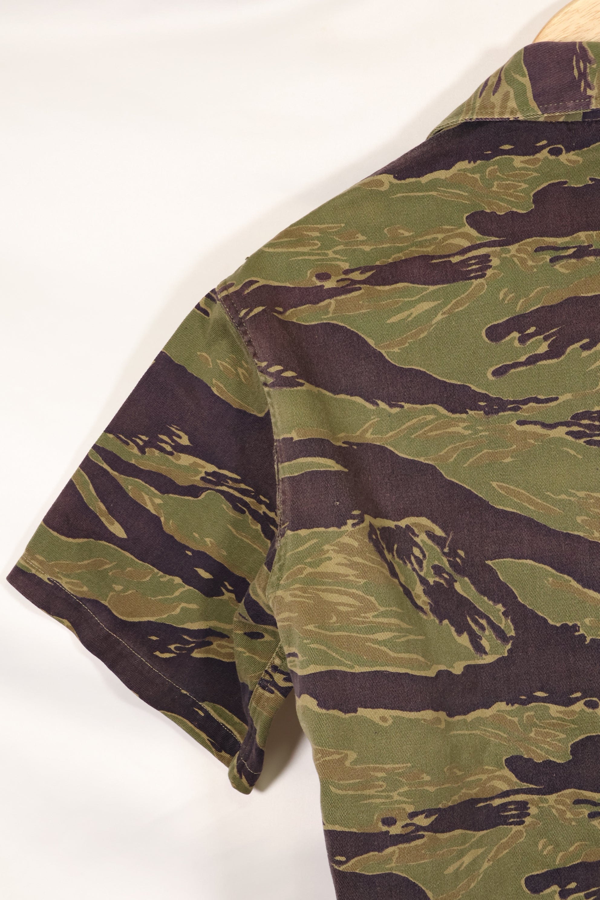 Real A-M Tiger Stripe Shirt Short Sleeve Custom Gold Tiger Derivative Pattern Used