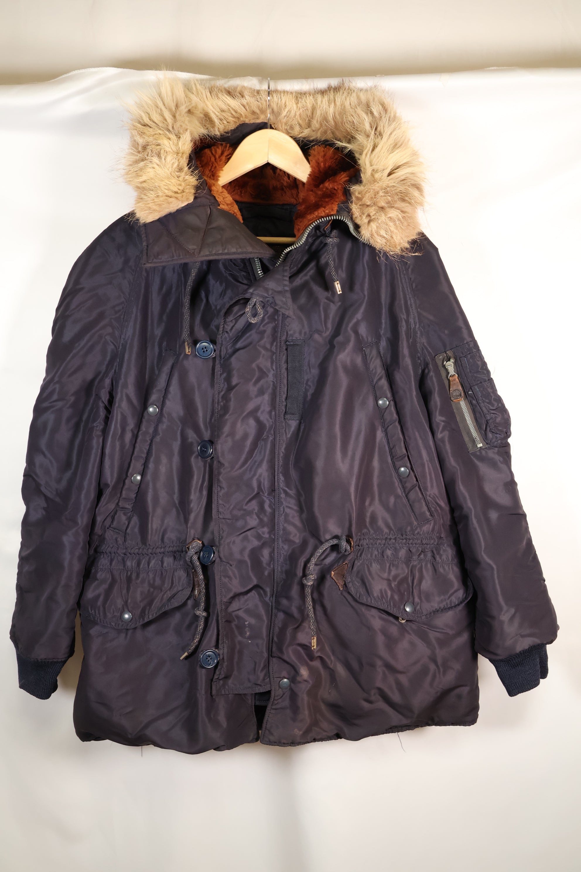 1950's MEDIUM USAF N3-A Flight Jacket Aircrew, faded, used.