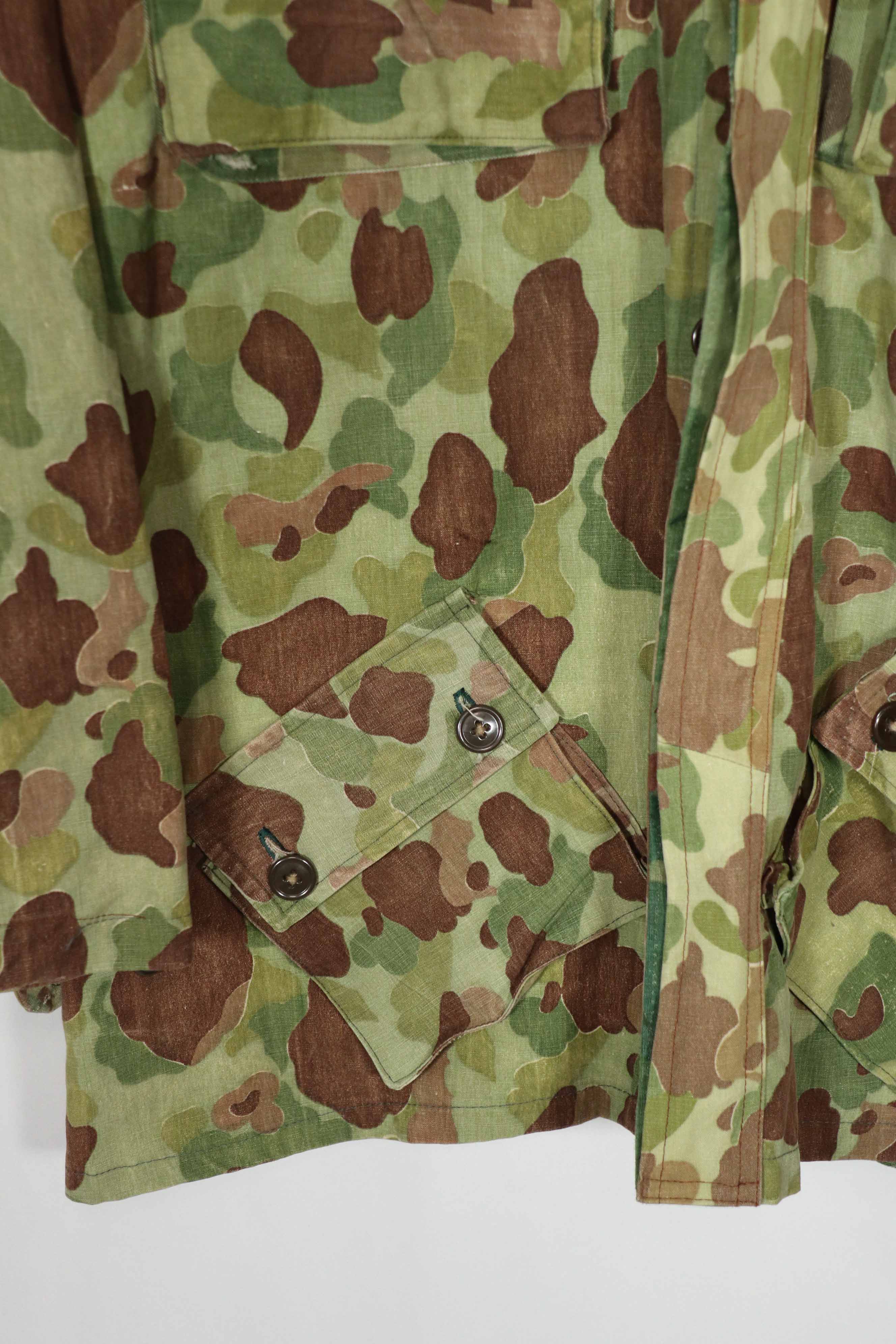 Real Fabric Frogskin Camouflage French Army Airborne Jacket Reproduction Duck Hunter Used