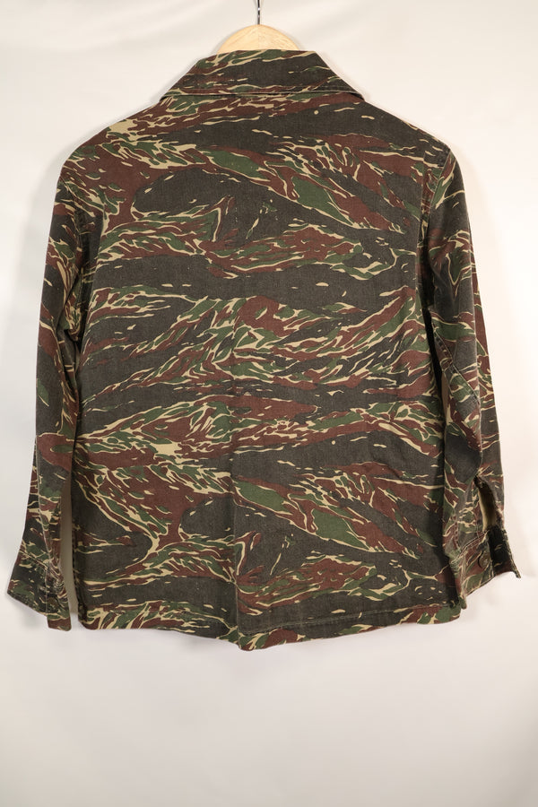 1970s Silver Tiger Tiger Stripe Shirt Tie Tiger 4 Pockets Used