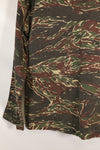 1970s Silver Tiger Tiger Stripe Shirt Tie Tiger 4 Pockets Used