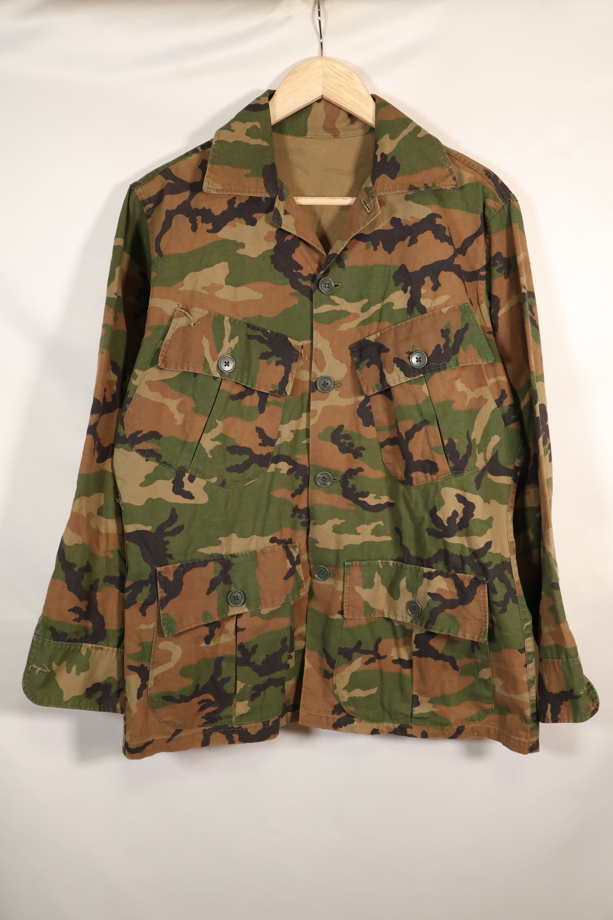 1970's Privately Procured Local Made US Military ERDL Camouflage Copy Fatigue Jacket, Used