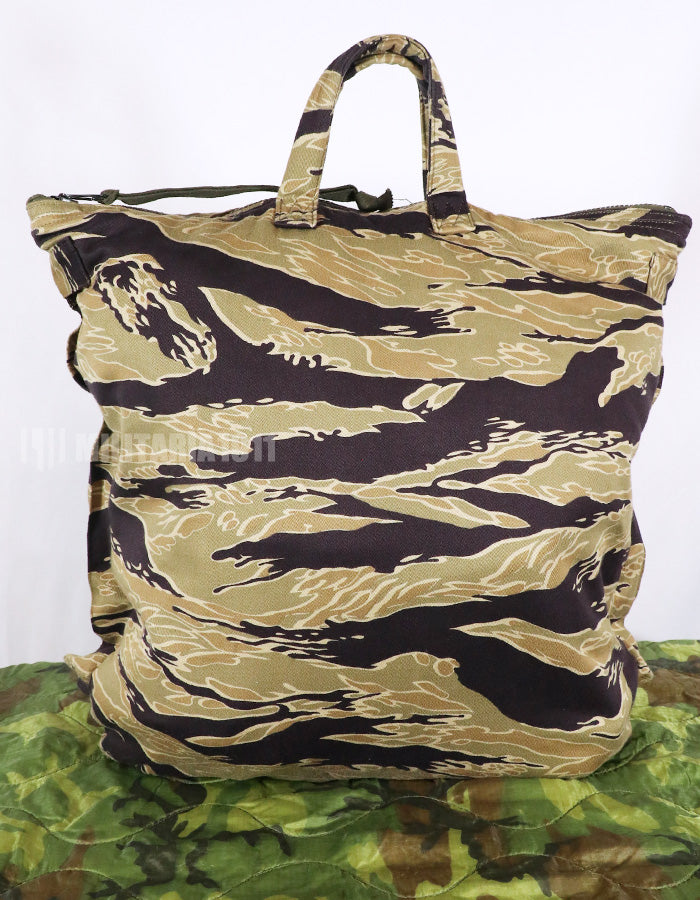 2nd Run MILITARIA 1911 Gold Tiger Stripe 1960s-70s Helmet Bag