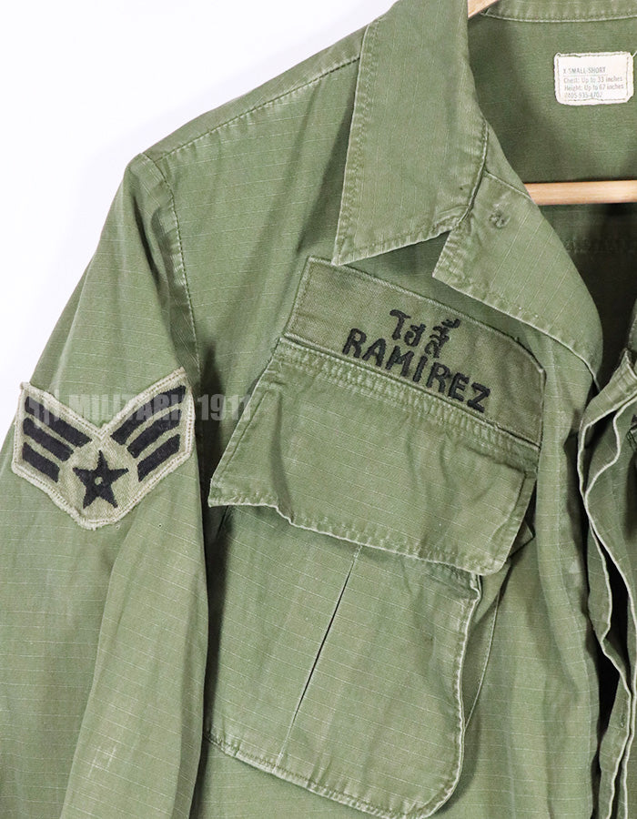 Real U.S. Air Force Thailand Stationed Souvenir Hat & 4th Model Fatigue Jacket Set