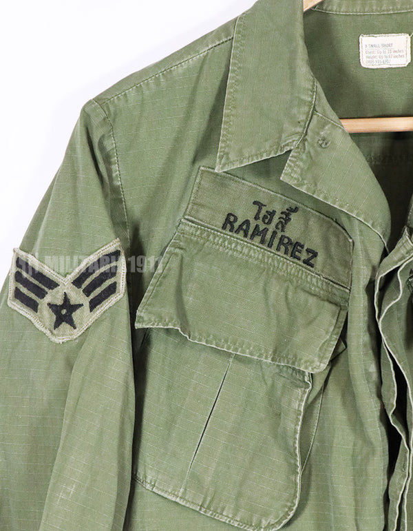 Real U.S. Air Force Thailand Stationed Souvenir Hat &amp; 4th Model Fatigue Jacket Set