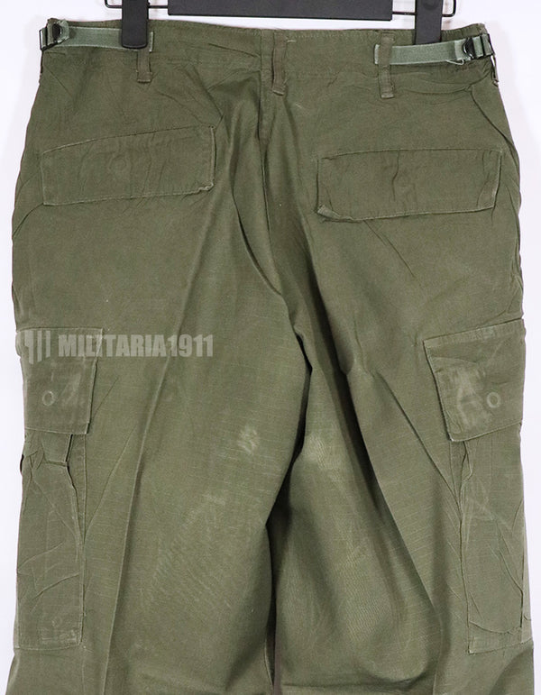 Real 1969 4th Model Jungle Fatigue Pants, used, S-R, stained.