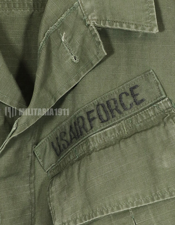 Real 4th Model USAF Jungle Fatigue Jacket S-S w/Patch Used