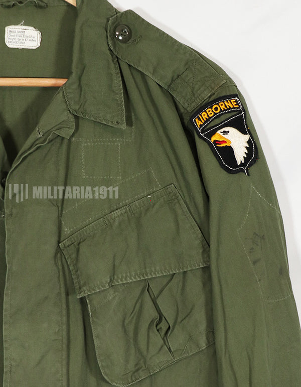 Real 2nd Model Jungle Fatigue Jacket, S-S, with patch attached afterwards, used.