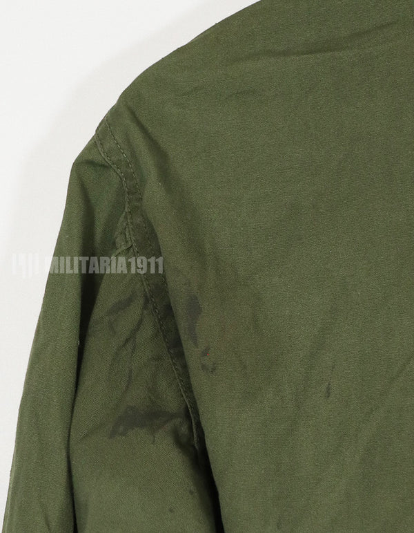 Real 2nd Model Jungle Fatigue Jacket, S-S, with patch attached afterwards, used.