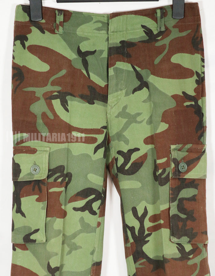 Real South Vietnam Rangers Pastel Leaf Camouflage Top and Bottom Set, Used