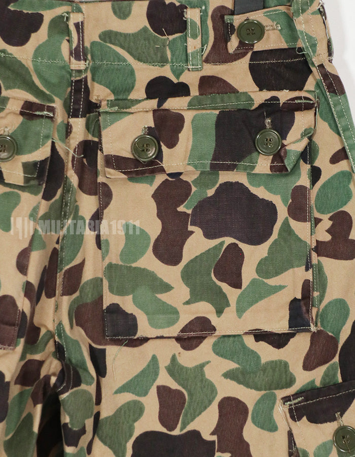 Real CIDG Beogum camouflage locally made duck hunter pants, used C