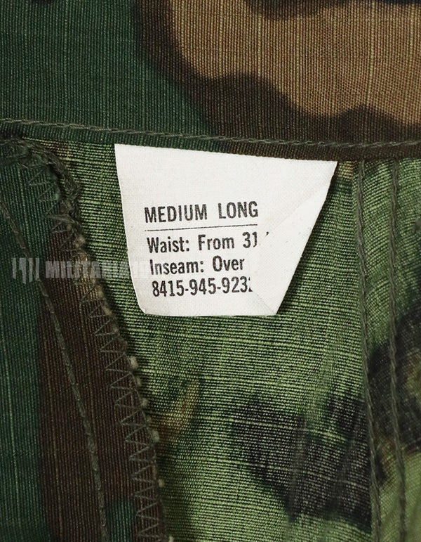 Real 1970 deadstock ripstop ERDL Fatigue pants, brown leaf.