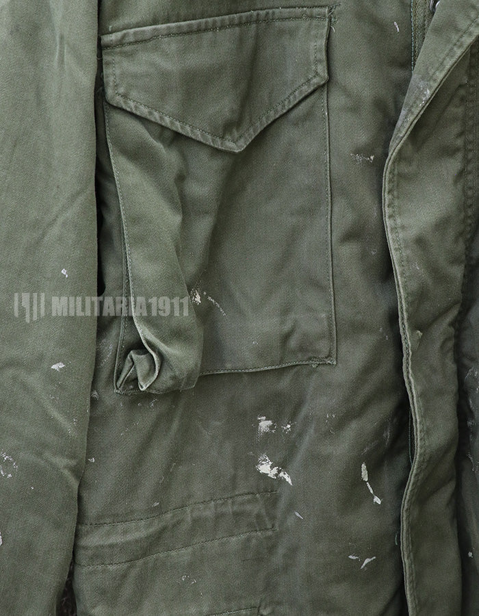 U.S. Army M65 field jacket, no label, stained, no liner.