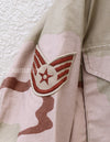 USAF 3C Desert Camouflage M65 Field Jacket, 1991, with insignia.