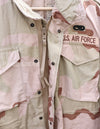 USAF 3C Desert Camouflage M65 Field Jacket, 1991, with insignia.