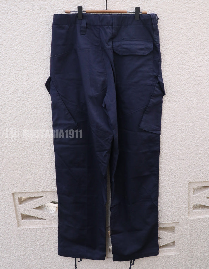 British Royal Navy Combat Trousers Navy Blue with Patches Used