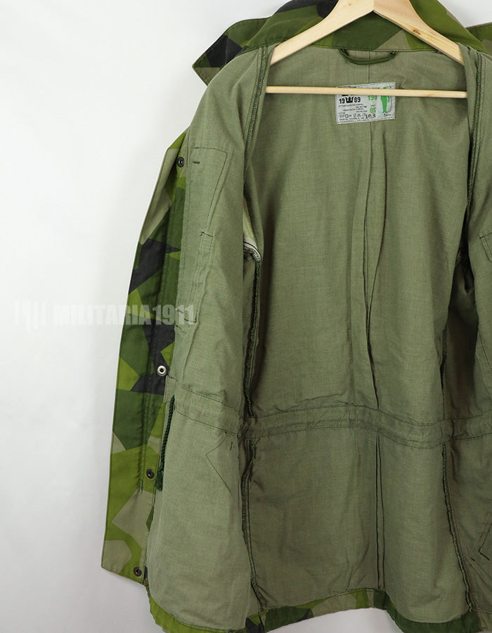 Original Swedish Army M90 Camouflage Field Jacket, 1989, Military Government Supply