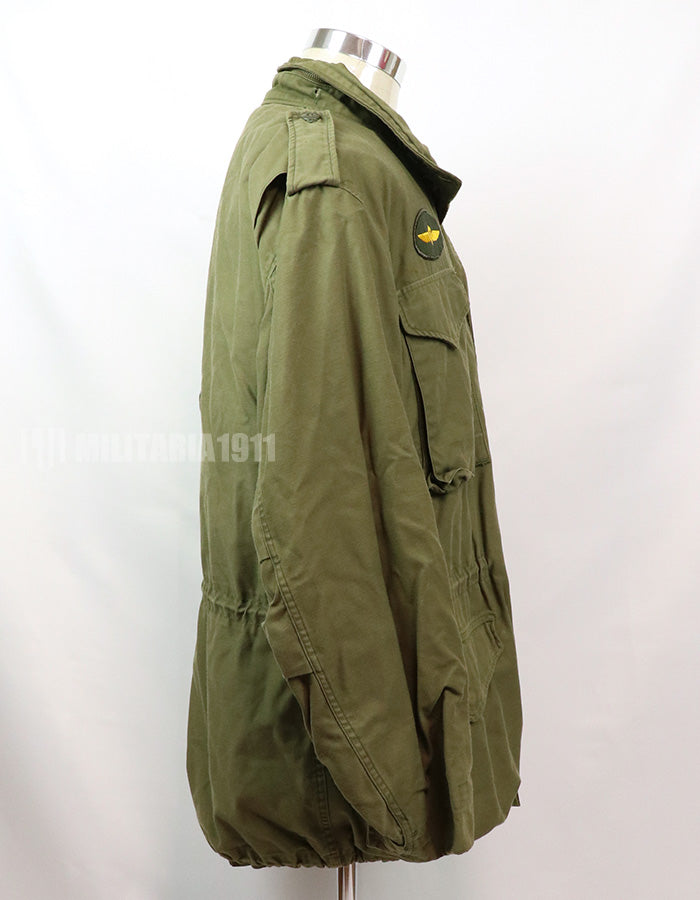 Original M65 Field Jacket '72 Large-Long Taxi Driver Spec patches are repro