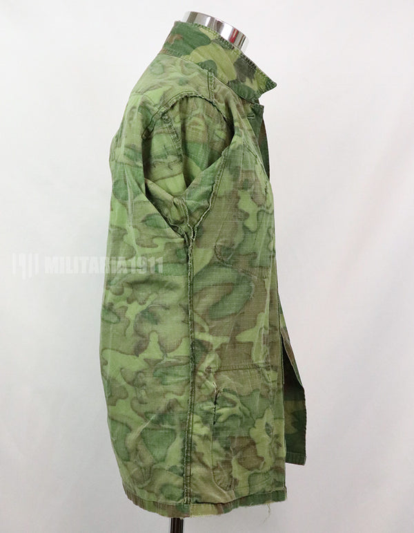 Original U.S. Army ERDL jungle fatigues, 1968 cotract, no size tag, stained.