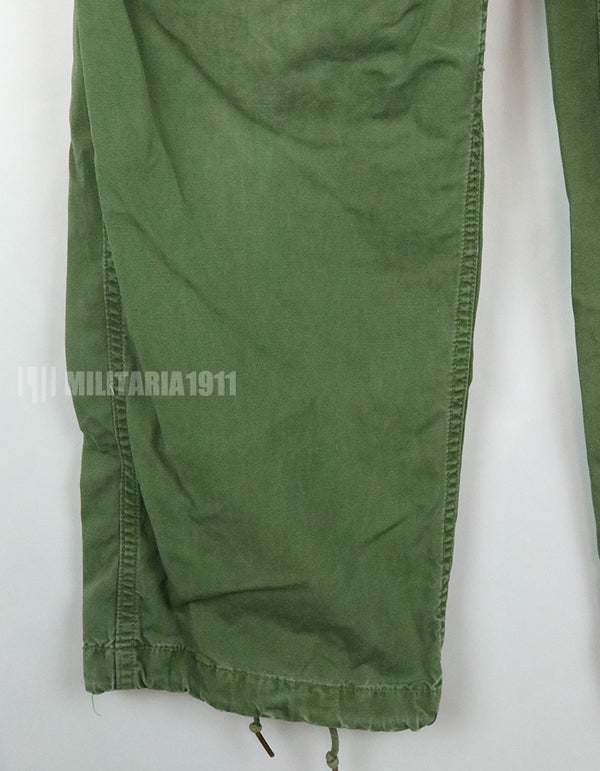 Original 2nd model jungle fatigues, non ripstop, worn, scratched, faded. Yes Used