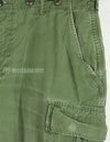 Original late model jungle fatigues pants, ripstop fabric, made in 1969, used, modified.