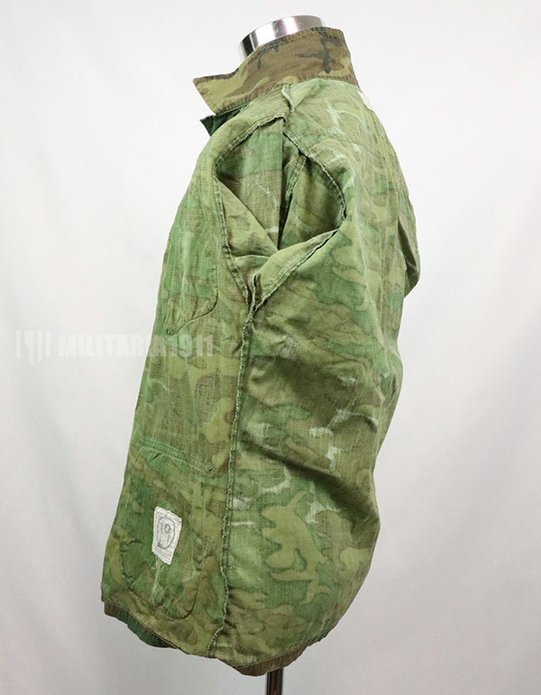 Original U.S. Army 1970 ERDL Jungle Fatigue Jacket, used, brown leaf