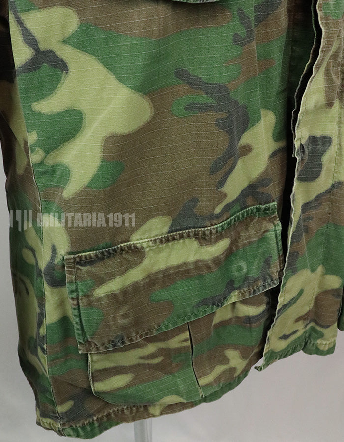 Original US Military USMC Unknown year of manufacture ERDL Jungle Fatigue Jacket, used, used Greenleaf