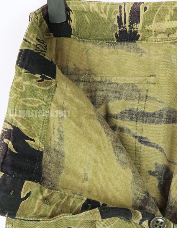 Real Gold Tiger Stripe Asian Cut Pants Faded well Used