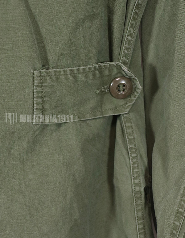 Real 2nd Model Jungle Fatigue Jacket, stained and scratched, missing buttons.