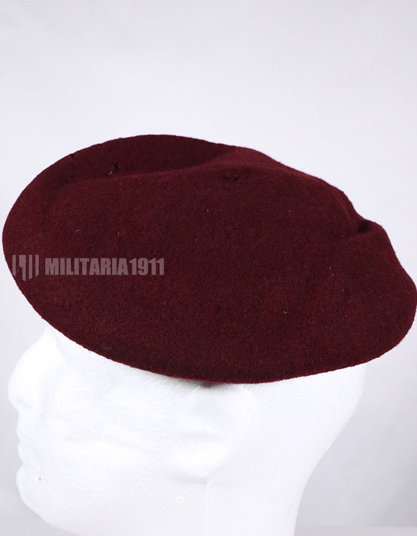 Real South Vietnamese Ranger BDQ Maroon Beret with metal insignia