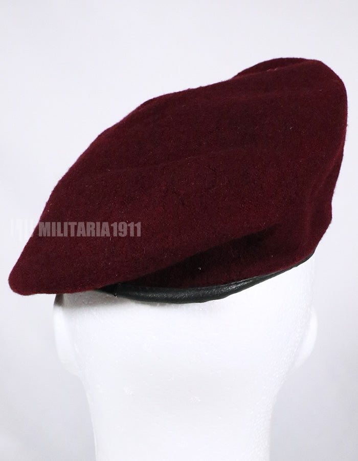 Real South Vietnamese Ranger BDQ Maroon Beret with metal insignia